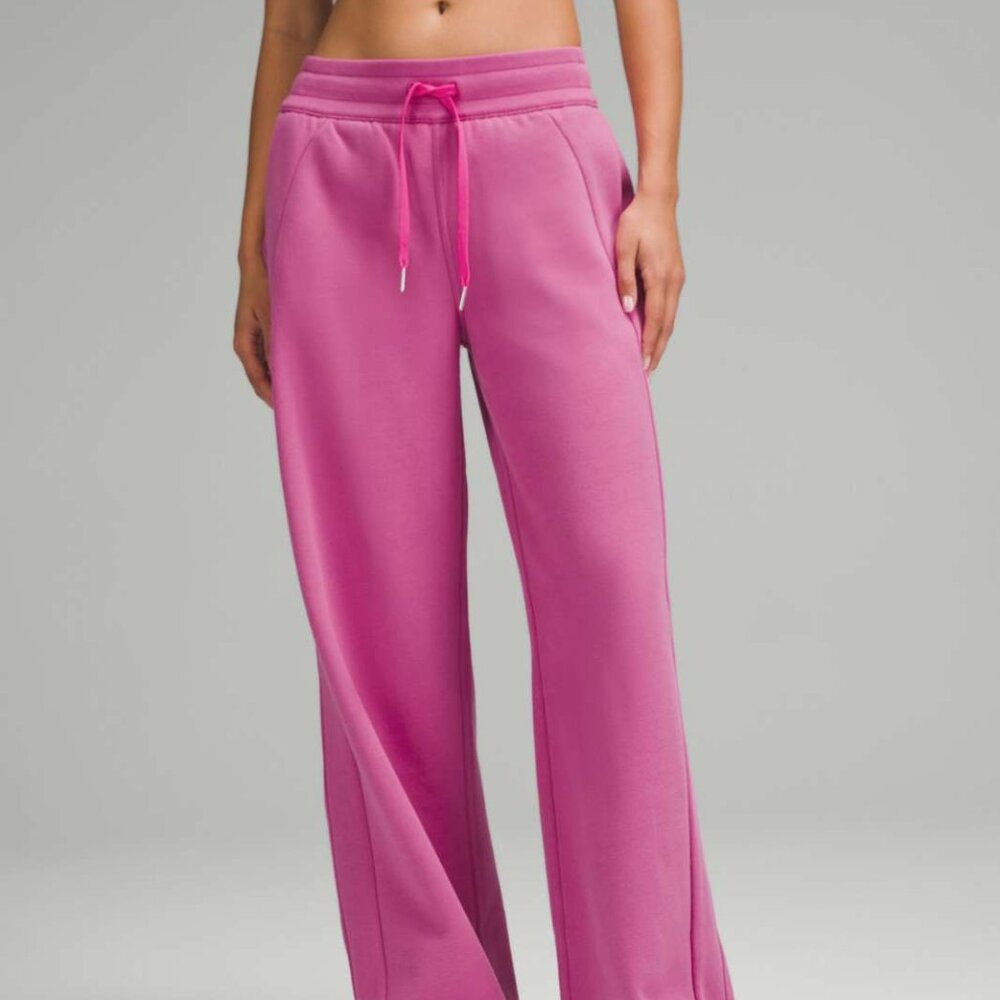 Scuba Mid-Rise Wide-Leg Pant *Regular — Pow Pink Tone